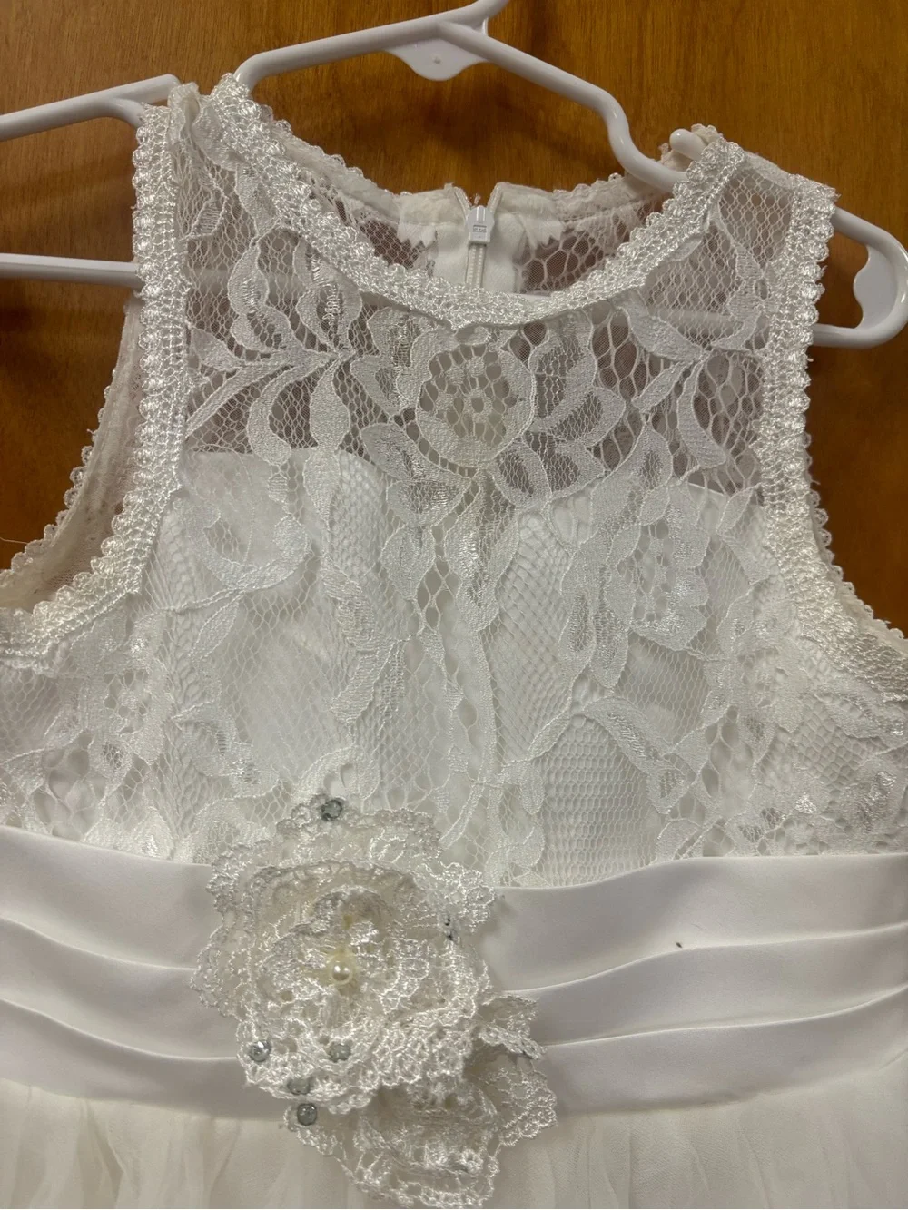 Ivory Lace & Tulle Flower Girl Dress